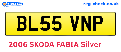 BL55VNP are the vehicle registration plates.
