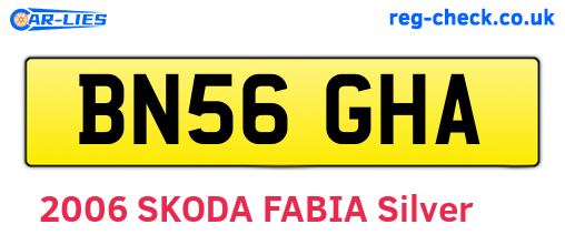 BN56GHA are the vehicle registration plates.
