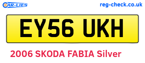 EY56UKH are the vehicle registration plates.