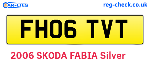 FH06TVT are the vehicle registration plates.