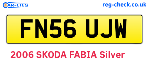 FN56UJW are the vehicle registration plates.