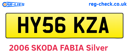 HY56KZA are the vehicle registration plates.