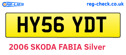 HY56YDT are the vehicle registration plates.