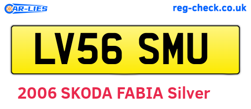 LV56SMU are the vehicle registration plates.