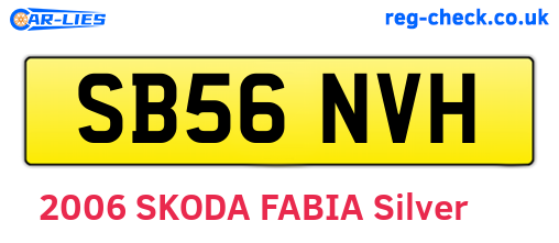 SB56NVH are the vehicle registration plates.