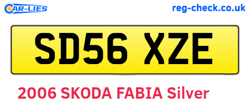 SD56XZE are the vehicle registration plates.
