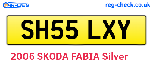 SH55LXY are the vehicle registration plates.