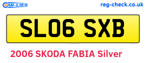 SL06SXB are the vehicle registration plates.