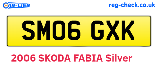 SM06GXK are the vehicle registration plates.