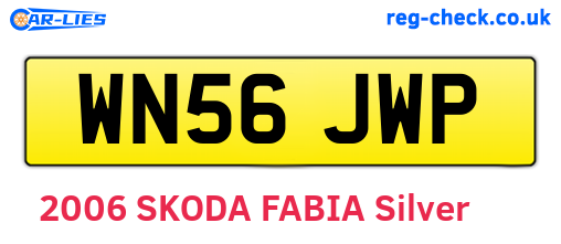 WN56JWP are the vehicle registration plates.
