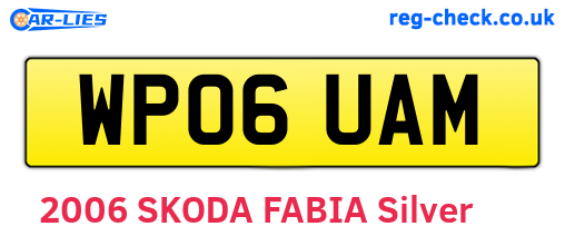 WP06UAM are the vehicle registration plates.