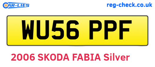 WU56PPF are the vehicle registration plates.
