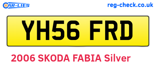 YH56FRD are the vehicle registration plates.