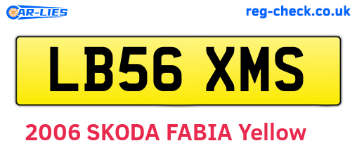 LB56XMS are the vehicle registration plates.