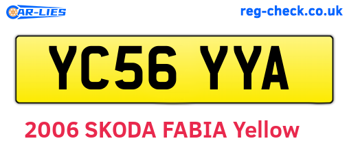 YC56YYA are the vehicle registration plates.