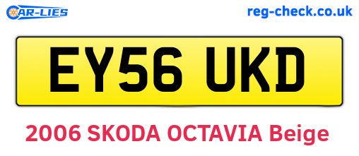 EY56UKD are the vehicle registration plates.