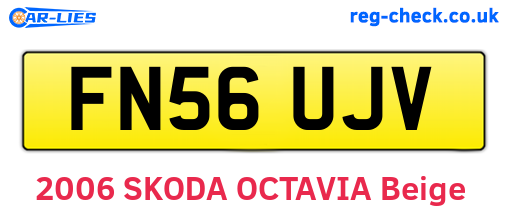 FN56UJV are the vehicle registration plates.