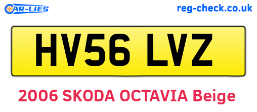 HV56LVZ are the vehicle registration plates.
