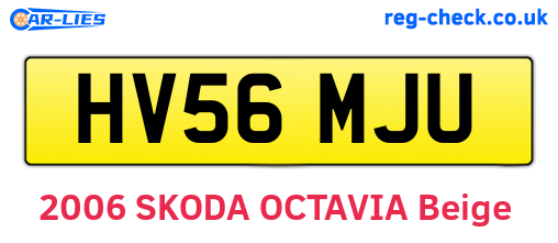 HV56MJU are the vehicle registration plates.