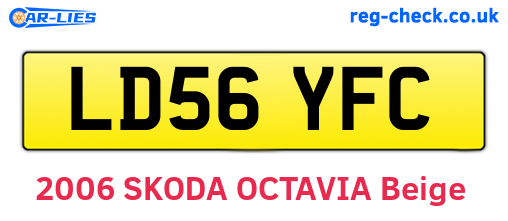 LD56YFC are the vehicle registration plates.