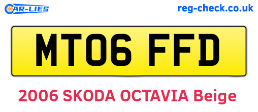 MT06FFD are the vehicle registration plates.