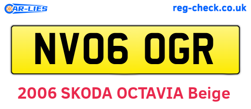 NV06OGR are the vehicle registration plates.