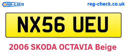 NX56UEU are the vehicle registration plates.