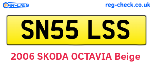 SN55LSS are the vehicle registration plates.