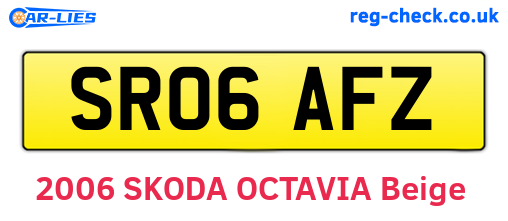 SR06AFZ are the vehicle registration plates.