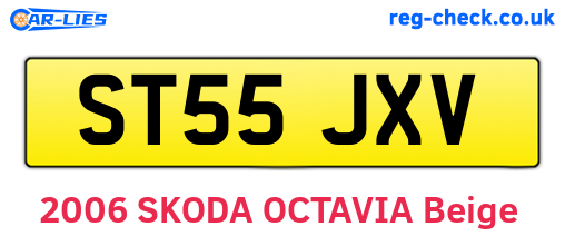 ST55JXV are the vehicle registration plates.