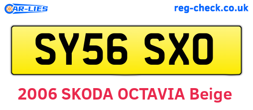 SY56SXO are the vehicle registration plates.