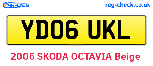 YD06UKL are the vehicle registration plates.