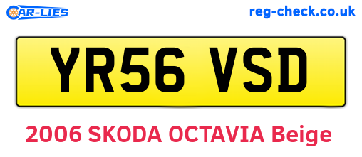 YR56VSD are the vehicle registration plates.