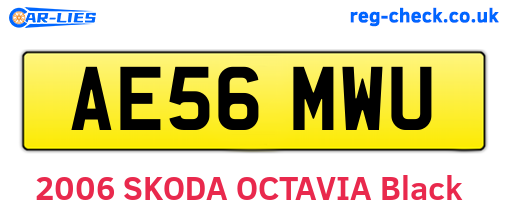 AE56MWU are the vehicle registration plates.
