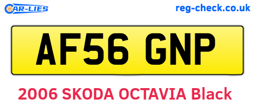AF56GNP are the vehicle registration plates.
