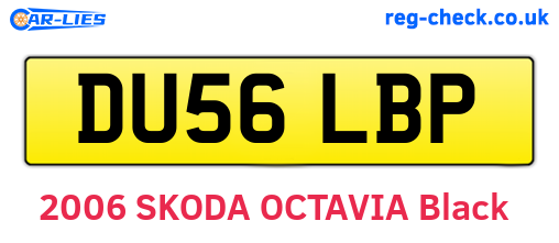 DU56LBP are the vehicle registration plates.