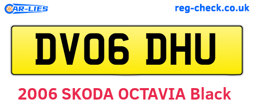 DV06DHU are the vehicle registration plates.