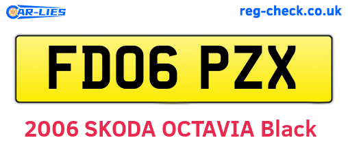 FD06PZX are the vehicle registration plates.