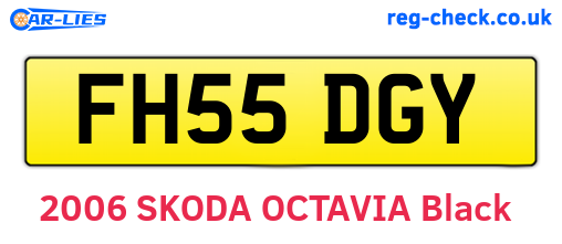 FH55DGY are the vehicle registration plates.