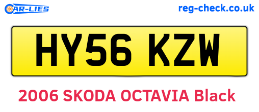 HY56KZW are the vehicle registration plates.