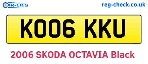 KO06KKU are the vehicle registration plates.