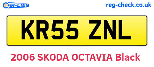 KR55ZNL are the vehicle registration plates.