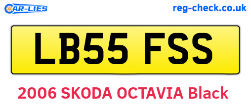 LB55FSS are the vehicle registration plates.