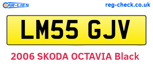 LM55GJV are the vehicle registration plates.