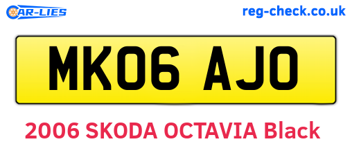 MK06AJO are the vehicle registration plates.