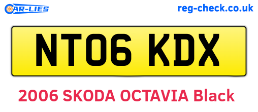 NT06KDX are the vehicle registration plates.