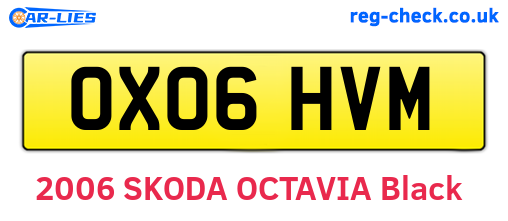 OX06HVM are the vehicle registration plates.