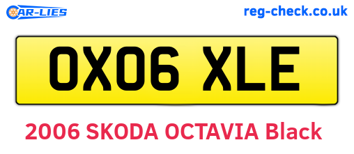 OX06XLE are the vehicle registration plates.