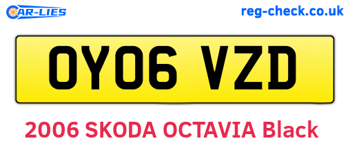 OY06VZD are the vehicle registration plates.