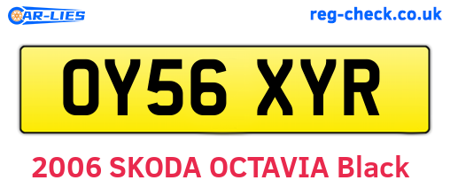 OY56XYR are the vehicle registration plates.